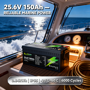 磷酸铁锂电池 25.6V 24V 150Ah 深循环电池，适用于太阳能、房车、船舶 - Product Image 1