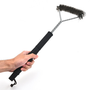 Brosse de nettoyage pour barbecue en fil d'acier inoxydable 201, style américain, modèle 0008, avec manche en PP, résistante aux hautes températures, vente en gros usine - Product Image 5