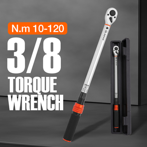 <span class=keywords><strong>HOYO</strong></span> Llave Dinamométrica de Trinquete de 3/8'' con 72 Dientes, <span class=keywords><strong>10</strong></span>-120 Nm, Herramienta Industrial para Mecánicos, Precisión del 3%, Cromada, Métrica, OEM - Product Image 1