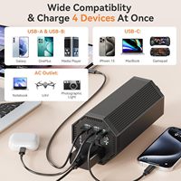 Banque d'alimentation pour ordinateur portable à prise CA 100W 27000mAh centrale électrique portable type-c entrée USB 3.0 sortie pour camping en plein air bureau à domicile