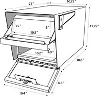 Boîte aux lettres moderne avec serrure, à fixer au mur, acceptant les petits colis