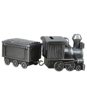Hucha con forma de tren retro clásico y caja de almacenamiento de joyas caja de ahorro de dinero decoración de escritorio - Product Image 2