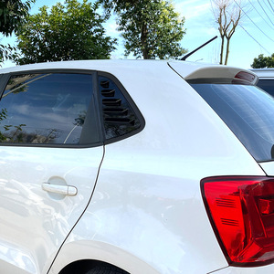 Car Window Louver Decals Piano Black Carbon Fiber Texture Adhesive Body Stickers For Volkswagen Polo 6R 6C 2011-2017 - Product Image 3