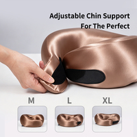 Almohada de Viaje en Forma de U con Espuma Viscoelástica, Tela de Poliéster/Algodón Refrescante, Soporte Ergonómico de 360 Grados, Desmontable y Lavable