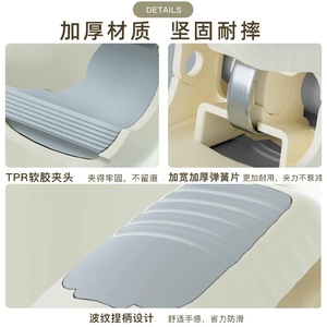 Clothespins Windproof Anti Slip Soft Rubber Drying Clips Residue Free Strong Hold Rectangle Shape PP Material - Product Image 4