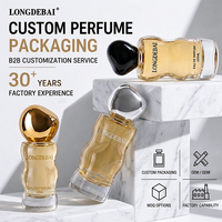 Flacon de parfum incurvé en verre transparent de luxe certifié CE 2026 personnalisé, 30ml 50ml 100ml, vide, avec capuchon pulvérisateur