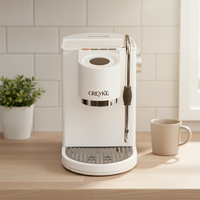 Machine à expresso semi-automatique programmable pour barista à domicile, corps entièrement en alliage d'aluminium, mousseur à lait intégré, OEM