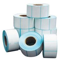 Precio bajo de alta calidad adhesiva de papel térmico en blanco etiquetas de código de barras etiqueta hecho en China