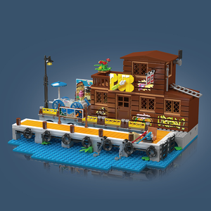 Moule King 10108 842PCS Street View Serie Dock Tavern Ornement Building Block Modèle Technique Jouet Éducatif Festival Cadeau - Product Image 4