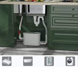 HOMAC 550-N3 (550W) <span class=keywords><strong>Pompe</strong></span> <span class=keywords><strong>de</strong></span> lavage et <span class=keywords><strong>de</strong></span> broyage 2 en 1 pour <span class=keywords><strong>sous</strong></span>-<span class=keywords><strong>sol</strong></span> et cuisine - Product Image 4