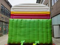 Fabrication de nouveaux toboggans gonflables personnalisés en forme de dinosaure avec piscine à vendre