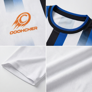 Ensemble de football d'été personnalisé, respirant, à séchage rapide, manches courtes, polyester, pour adulte, avec impression de logo d'équipe, impression par sublimation - Product Image 5