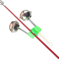 Alarmes sonores pour la pêche à la carpe, clochettes de pointe de canne à pêche, accessoires de pêche, alarme de pêche 8.1g 4.7cm, en plastique vert