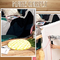 Avec 2 pinces de table Mini grand tapis Tufting Frame pour tufting Gun Beginnner Wooden Fabric Gripper Nail Hold