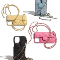 Funda de Teléfono con Cadena Cruzada de Moda para iPhone 14 15 11 13 Pro Max, Bolsas y Accesorios para Teléfonos Móviles