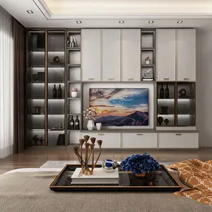 OPPOLIA新设计强储物现代风格客厅电视柜支架带酒柜