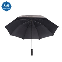 Parapluie de golf pliable automatique portable avec protection UV, protection contre la pluie et le soleil pour la plage