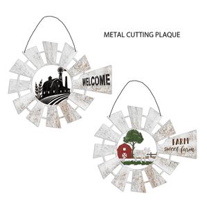 Panneaux Métalliques Ronds Vintage et Traditionnels 30x30cm en Fer, Thème Ferme, Décoration Murale Lettres, Impression UV, Vente en Gros - Product Image 2