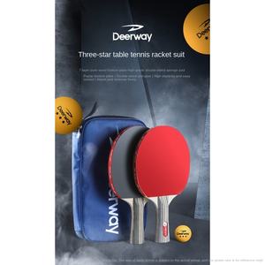 Juego de raquetas de tenis de mesa Horizontal con pegamento inverso de doble cara 2 raquetas con espinillas largas Material de tilo inferior de madera y goma - Product Image 5