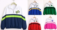 Ensembles assortis pour la famille Halloween, imprimé citrouille, polyester, logo personnalisé, pull à col zippé pour enfants et short fendu, ensemble 2 pièces