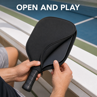 Housse de raquette de pickleball en néoprène personnalisée, étui à fermeture éclair imperméable et antichoc pour raquettes de tennis et de beach tennis