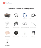 Mesin Pemotong Laser Dioda Akurasi Tinggi New Blue 530B 40W, Pengukir Terbungkus Penuh untuk Kayu, Akrilik, Kulit, Batu, Garansi 1 Tahun