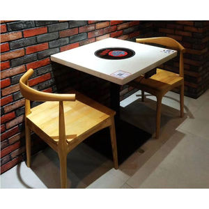 Juego de Mesa de Comedor Redonda con Base de Porcelana y Superficie Sólida de Alta Calidad, Muestra Gratuita - Product Image 6