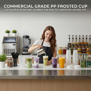 Disposable Various SizesPlastic Cup With Dome Lid for Iced Cold Drink Tea Juice Smoothie <b>Bubble</b> <b>Boba</b> Vaso De Plastico - Product Image 2
