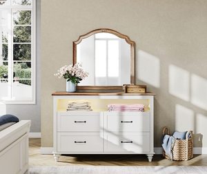<span class=keywords><strong>Commode</strong></span> à <span class=keywords><strong>langer</strong></span> pour chambre d'enfant 48 ", organisateur de <span class=keywords><strong>commode</strong></span> avec lumière LED, <span class=keywords><strong>commode</strong></span> pour chambre à coucher avec 4 tiroirs, blanc - Product Image 2