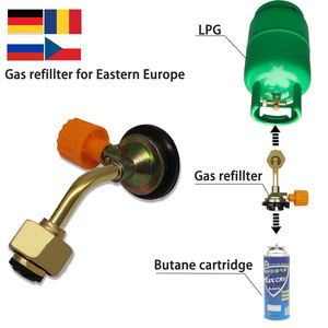 Nouvel adaptateur de recharge de gaz pour cartouche GPL Butane pour l'Europe de l'Est, pour la rénovation/amélioration et l'utilisation en extérieur - Product Image 1