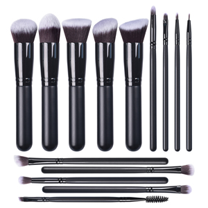 Série preta profissional pincel <span class=keywords><strong>kit</strong></span> de maquiagem venda quente conjunto de escova de maquiagem cabelo sintético rosa saco cuidados de beleza fazer ferramentas normal - Product Image 1