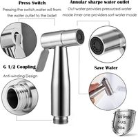 Haute qualité pas cher combinaison doux WC en acier inoxydable douche à main bidet toilette pistolet Kit ensemble