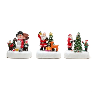 Nuove Decorazioni Natalizie Transfrontaliere: Casetta in Resina, Babbo Natale Luminoso da Tavolo, Regali - Product Image 5