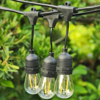 Éclairage d'extérieur pour allées de fête dans la cour, connectable à une guirlande lumineuse LED