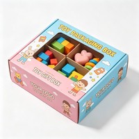 Boîtes d'emballage en carton ondulé personnalisées imprimées en couleur recyclables pour les blocs de construction de jouets, boîte de transport de jouets pour la vente au détail
