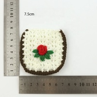 En gros, motifs et appliques en crochet faits main, styles variés, fleurs, carrés de poche, tricotés à la main, pour embellissement de vêtements et chapeaux