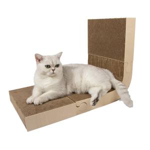 Shengfeng - Rascador para Gatos en Forma de L, de Alta Densidad, para Interiores, con Postes y Almohadillas para Descansar, Accesorios para Gatos - Product Image 5