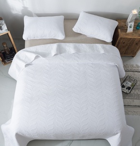 Colcha de algodón blanca para Hotel, colchas bordadas, fabricante - Product Image 3