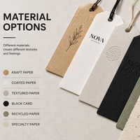 Étiquettes suspendues personnalisées Jiny Factory avec logo découpé, étiquettes volantes personnalisées OEM ODM pour vêtements et sacs
