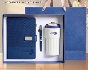 Wholesale Luxury Business Gift Set Custom Logo Stainless Steel Notebook Pen <b>Mug</b> Water Bottle 3-in-1 Office Supplies Bulk Set - Product Image 1