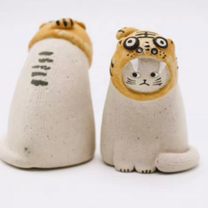 Inglés corto Tigre gato fragante piedra ornamento hecho a mano cerámica muñeca hogar sala de estar decoración no fuego aromaterapia - Product Image 4