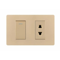 Prise d'interrupteur mural de haute qualité Prise simple 3 pôles et prise USB + prise TYPE-C Prise de charge USB