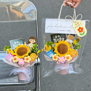 Adorno de flores de hilo de girasol hecho a mano para regalo de profesores, decoración para jardín de infantes y escuela primaria - Product Image 2