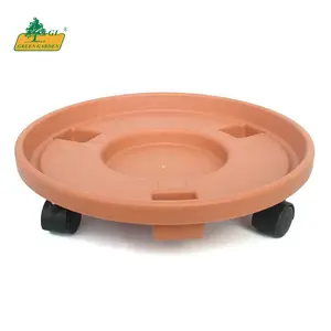 Selling Hoge Kwaliteit Heavy Duty Beweegbare Plastic Pot Caddy Pot Mover Trolley 12/14/16 Inch 30/35/40Cm