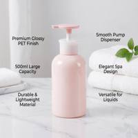 Bouteilles de gel douche en PET brillant avec logo personnalisé, bouteilles en plastique étanches et anti-fuites pour shampoing pour animaux et liquides de soin pour salon