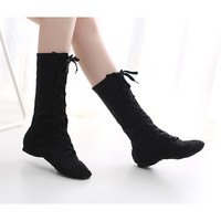 Chaussures de jazz modernes blanches en toile pour femmes, bottes de ballet professionnelles, baskets de danse