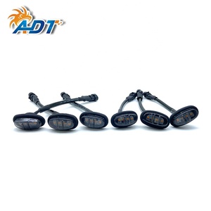 ไฟวิ่งหน้ากระจังหน้าแบบ LED สีเหลืองอำพัน รุ่น Raptor แบบเลนส์รมดำ ปรับปรุงใหม่ ชุด 6 ชิ้น/ชุด พร้อมหลอด SMD 4 ดวง - Product Image 6