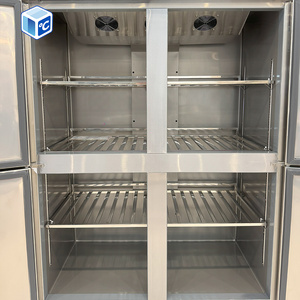 Réfrigérateur de cuisine CE ETL, quatre portes, <span class=keywords><strong>grand</strong></span> écran LCD rond, <span class=keywords><strong>porte</strong></span> en acier inoxydable, double température, congélateur vertical commercial - Product Image 5