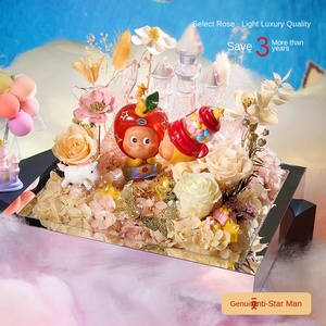 Regalo di Natale per Fidanzata/ Moglie Bubble Mart Star People Giocattolo Cartoon a Tema Vegetale Fiore Eterno Ornamenti Creativi - Product Image 5