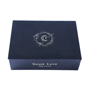 Emballage cosmétique créatif Coffret cadeau fantaisie pour femme Coffret cadeau en vrac rigide noir